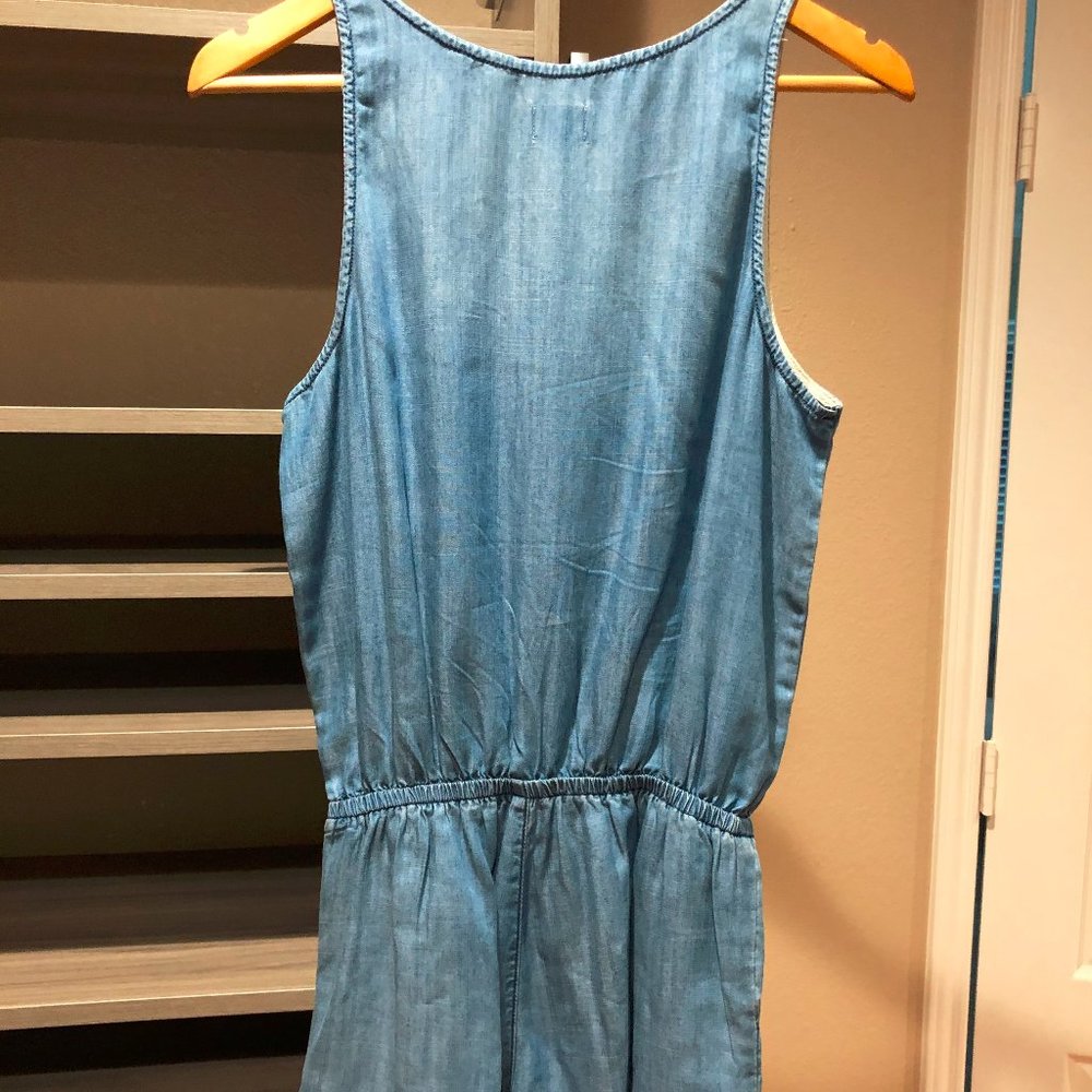 NWT Sneak Peek Chambray Denim Tie Waist Romper S - Picture 6 of 6
